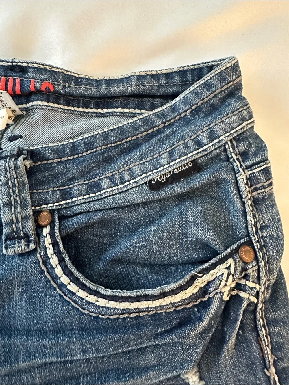 Y2K Hydraulic Denim Shorts